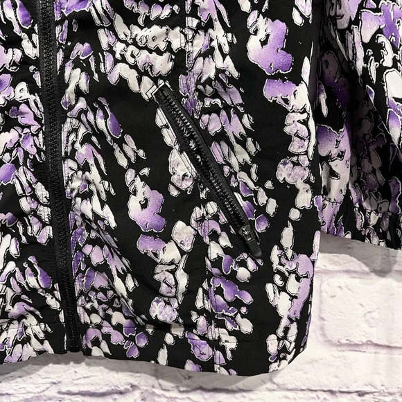 Chico's Zynergy Womens Black Purple Full Zip Front Jacket - Picture 7 of 12